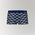 Grid Modal Trunk with geometric pattern in Blue.