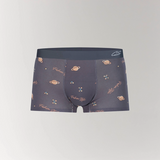 CottoSilk Galaxy Cotton Trunk in Grey with space-themed prints.