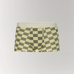 Grid Modal Trunk with geometric pattern in Beige.