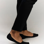 Back Photo of model wearing no trace ice socks in black