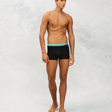 Front photo for a Model wearing Luxury Soft Modal Trunk in black.