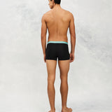 Back photo for a Model wearing Luxury Soft Modal Trunk in black.