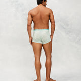 Back photo for a Model wearing CS Streak Modal Trunk in green