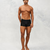 Front photo for a Model wearing Ultra Light Ice Tech Trunk in black.