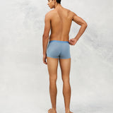 Back photo for a Model wearing Ultra Soft Modal Trunk in blue.