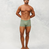 Front photo for a Model wearing Ultra Soft Modal Trunk in Green.