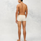 Back photo for a Model wearing Ice Tech Trunk in light green.