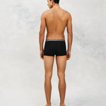 Back photo for a Model wearing Ice Tech Trunk in black.