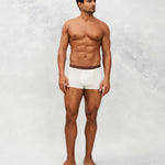 Front photo for a Model wearing Ice Tech Trunk in white.