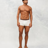 Front photo for a Model wearing Ice Tech Trunk in white.
