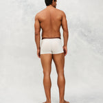 Back photo for a Model wearing Ice Tech Trunk in white.