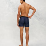 Back photo for a Model wearing Airtech Ice Boxer Brief in navy.