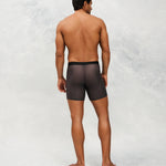 Back photo for a Model wearing Airtech Ice Boxer Brief in grey.