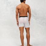 Back photo for a Model wearing Airtech Ice Boxer Brief in white.
