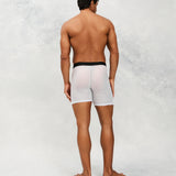 Back photo for a Model wearing Airtech Ice Boxer Brief in white.