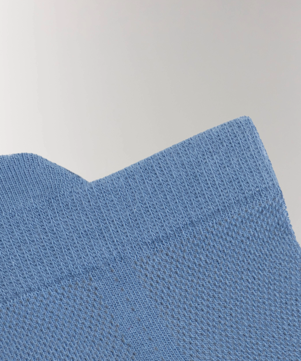 Detailed photo of cotton air ankle socks in blue