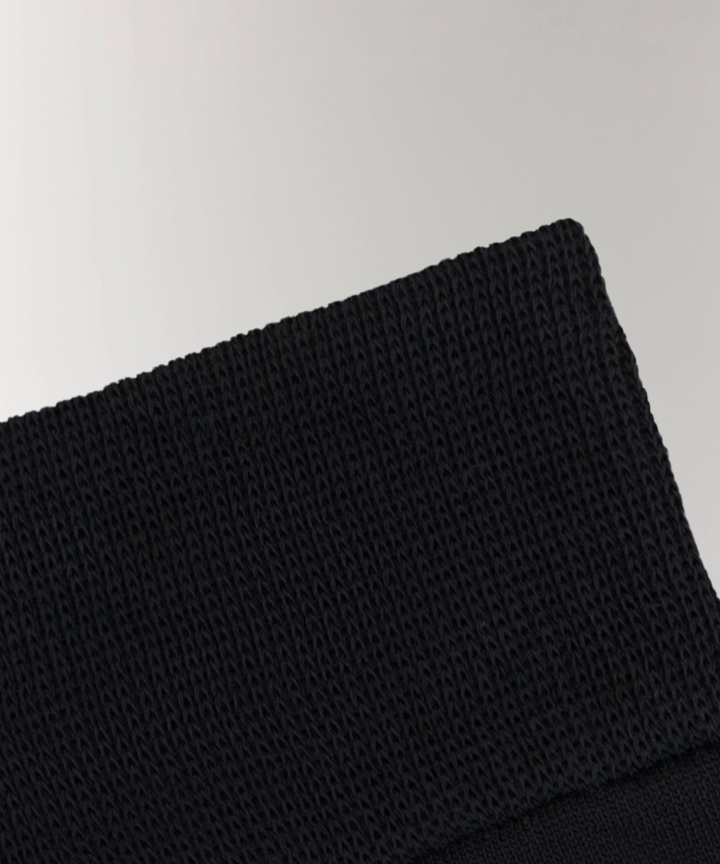 Detailed picture of Cottosilk Cotton Crew Socks - Black