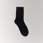 Cottosilk Cotton Crew Socks - Black