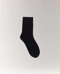 Cottosilk Cotton Crew Socks - Black