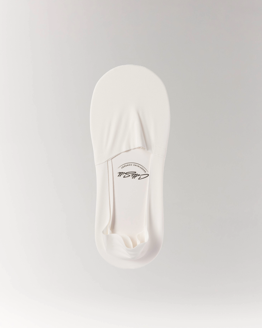 CS No Trace Ice Sock White – Breathable, no-show sock by premium brand CottoSilk