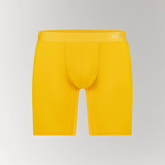 Long Boxer Brief in Yellow – CottoSilk premium men’s underwear with extended leg design, made from breathable cotton blend for all-day support and comfort.