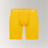 Long Boxer Brief in Yellow – CottoSilk premium men’s underwear with extended leg design, made from breathable cotton blend for all-day support and comfort.