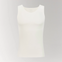 Luxury Soft Modal Undershirt with V-neck in White.