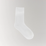 Cottosilk Cotton Crew Socks - White