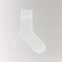 Cottosilk Cotton Crew Socks - White
