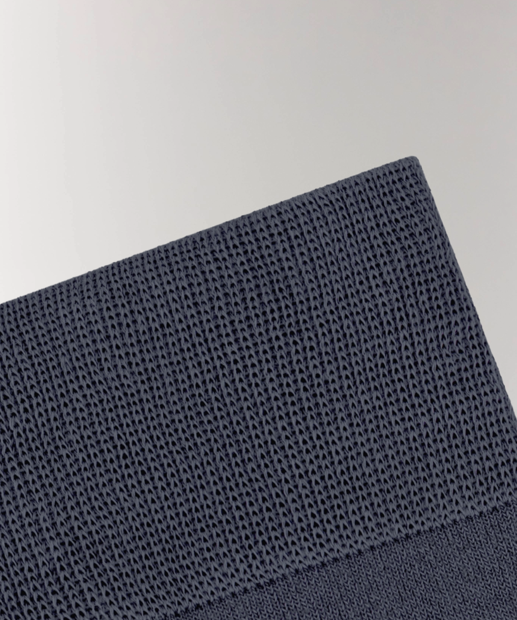 Detailed picture of Cottosilk Cotton Crew Socks - Blue