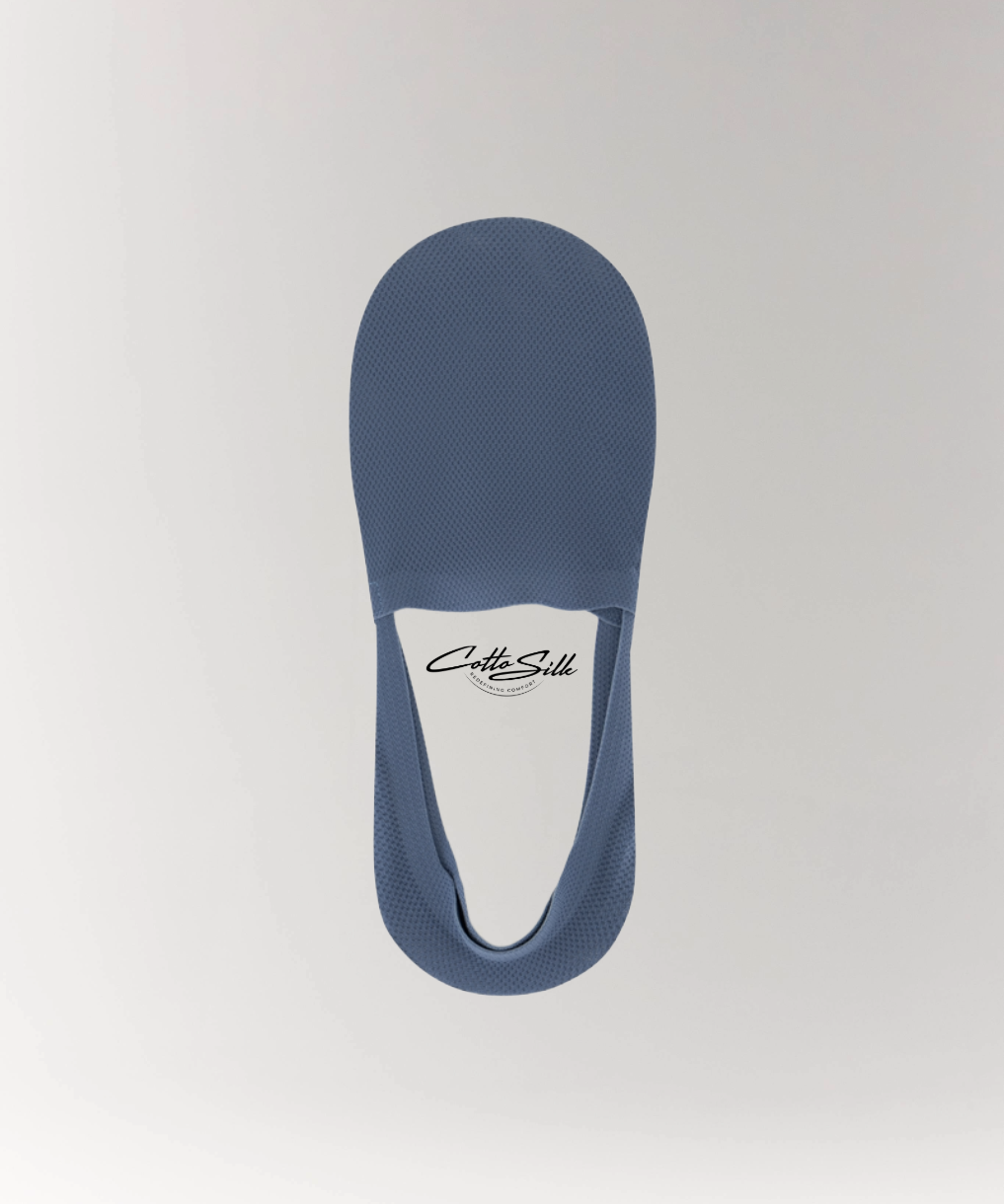 Cottosilk Airtech invisible ice socks in Blue