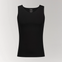 Luxury Soft Modal Undershirt with V-neck in Black.