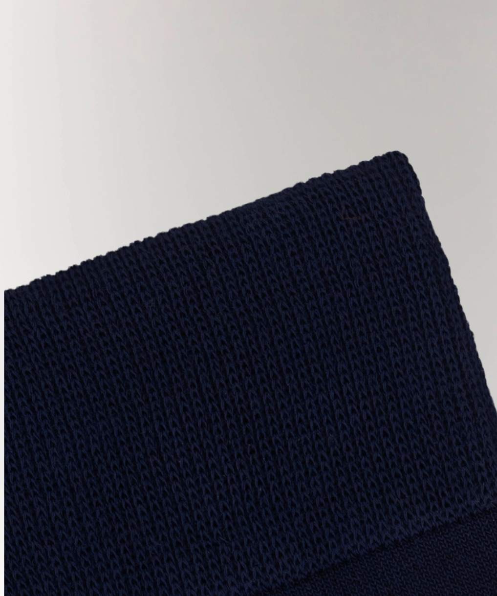 Detailed picture of Cottosilk Cotton Crew Socks - Navy
