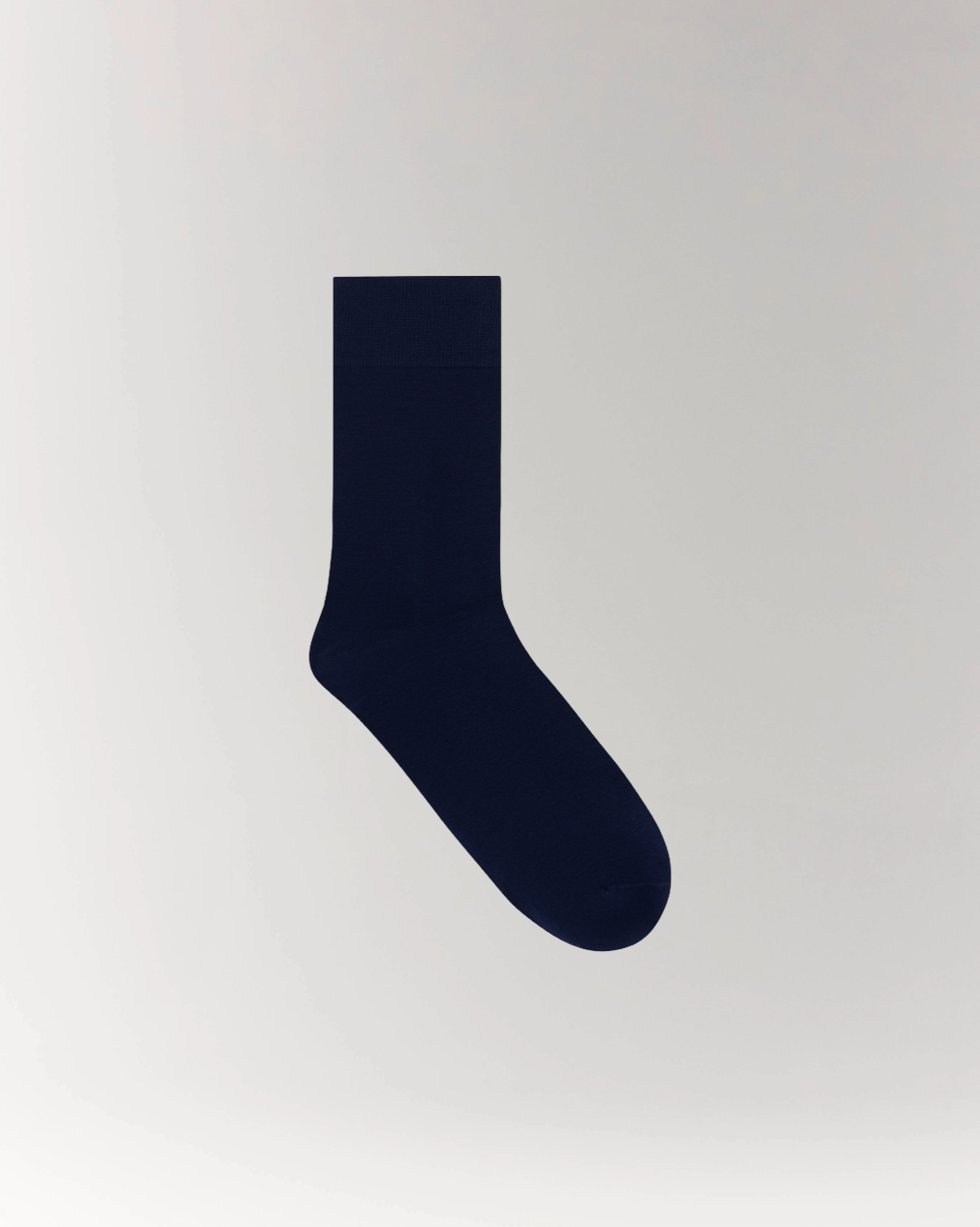 Cottosilk Cotton Crew Socks - Navy