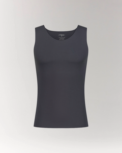 Luxury Soft Modal Undershirt with V-neck in Dark Grey.