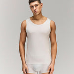 Luxury Soft V-Neck Undershirt in Grey – CottoSilk premium men’s undershirt made from ultra-soft modal fabric with a smooth, breathable fit and laser-cut edges.