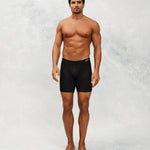 Long Boxer Brief in Black – CottoSilk premium men’s underwear with extended leg design, made from breathable cotton blend for all-day support and comfort.