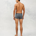 Vintage Cotton Trunk in Dark Grey – Classic organic cotton underwear with a natural feel and modern fit, crafted by premium men’s brand CottoSilk.