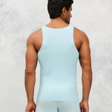 Ice Soft Sleeveless Undershirt - Baby Blue