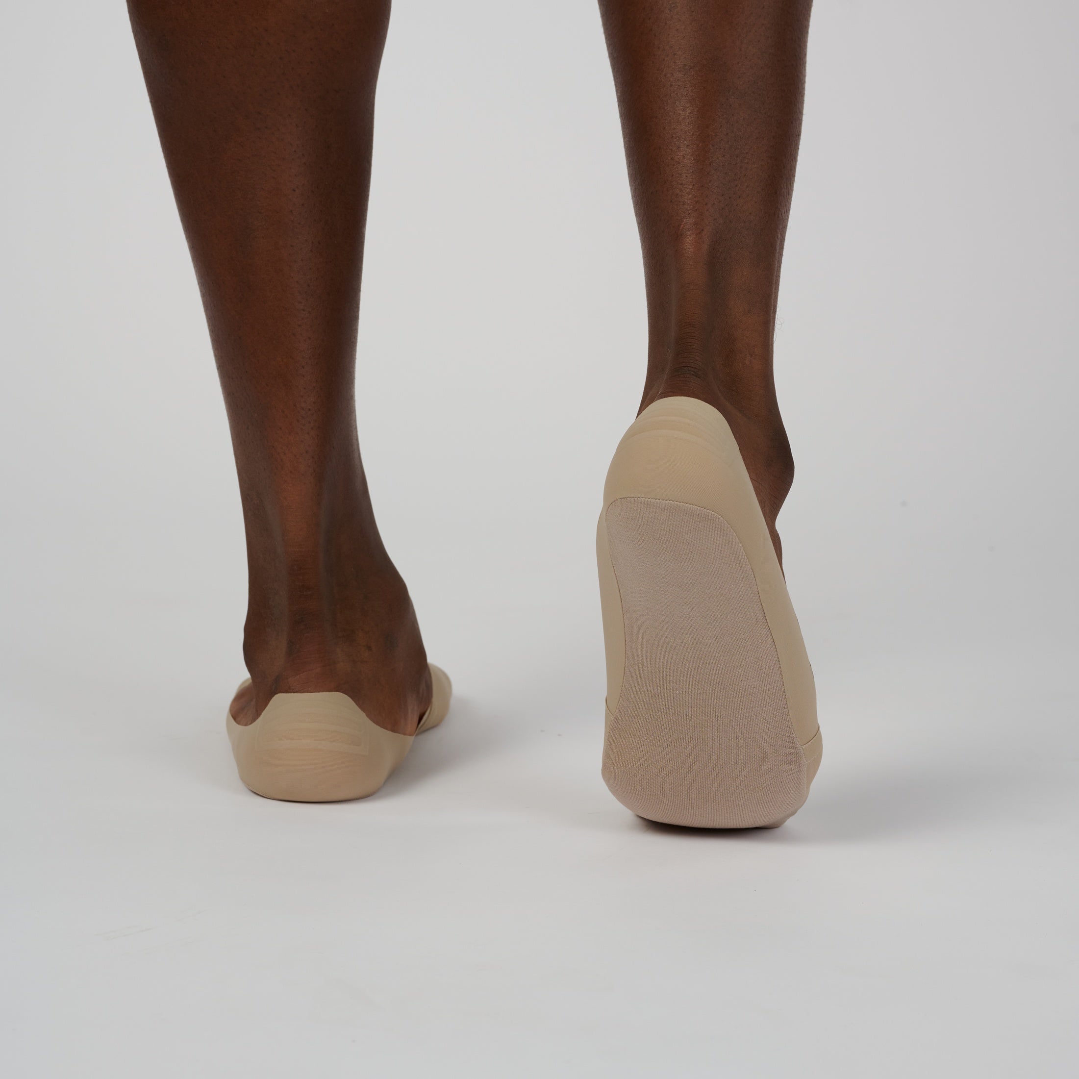 back photo of no trace ice socks in beige