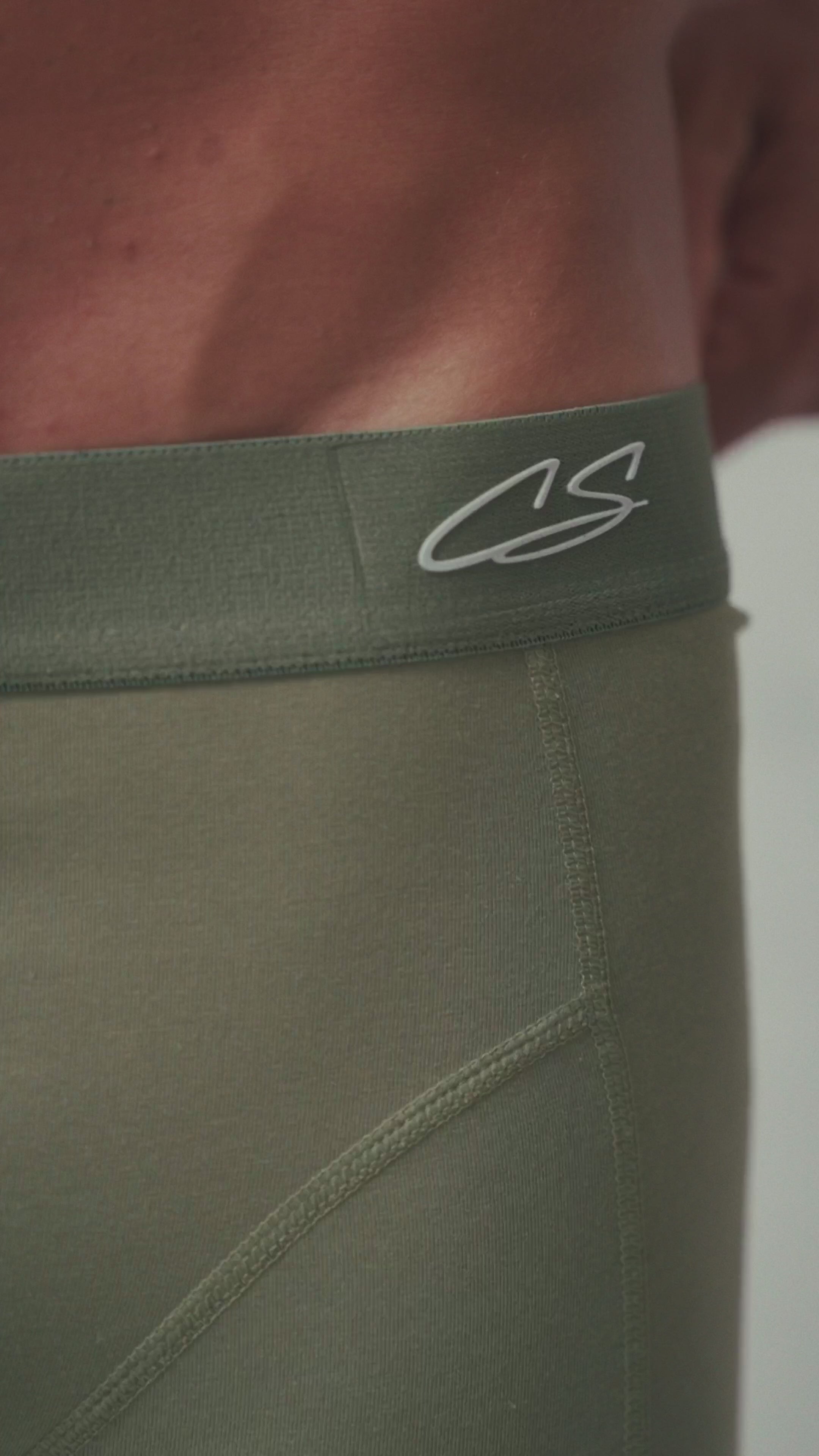 Model wearing Cottosilk Ultra Light Cotton Boxer Brief showing its design and details.