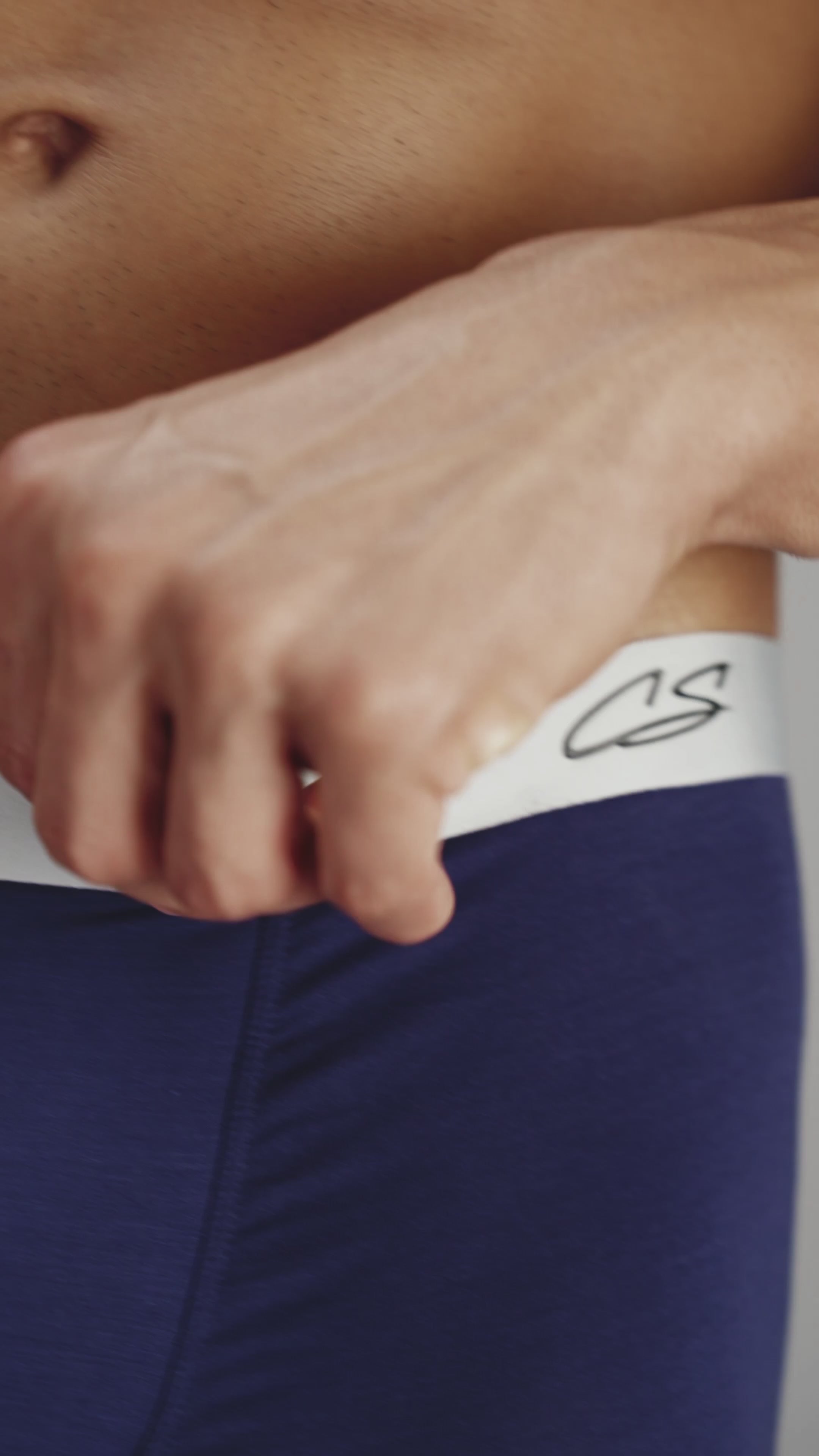 Model wearing the Ice Tech Trunk, showcasing its design and details.